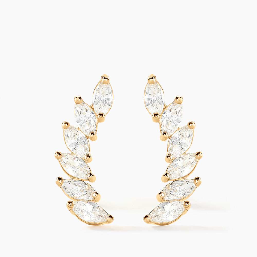 Bijoux D'oreilles Sparkle Or Jaune Oxyde De Zirconium - Piercings d'oreilles Femme | Marc Orian