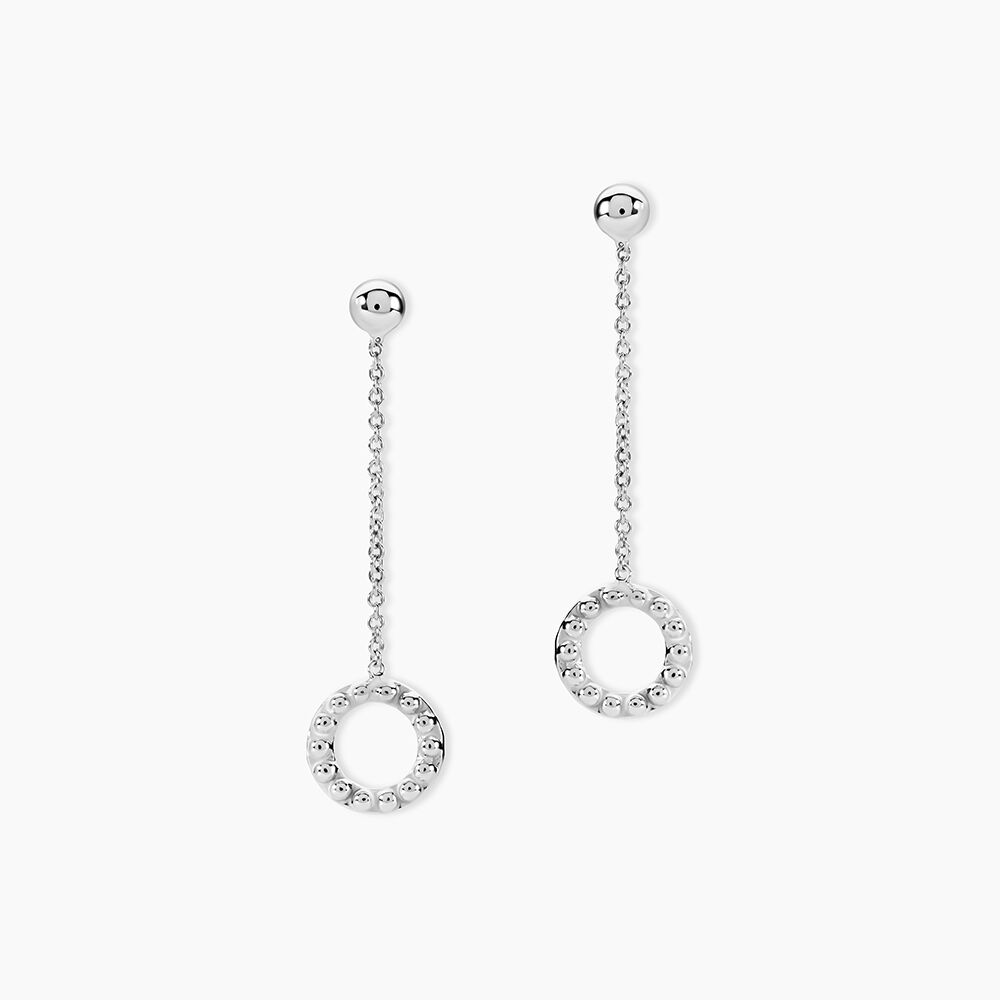 Boucles D'oreilles Pendantes Peytone Argent Blanc - Pendantes Femme | Marc Orian