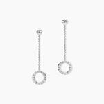 Boucles D'oreilles Pendantes Peytone Argent Blanc - Pendantes Femme | Marc Orian