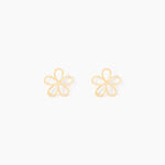 Boucles D'oreilles Puces Fri&eth;rika Or Jaune - Puces Famille | Marc Orian