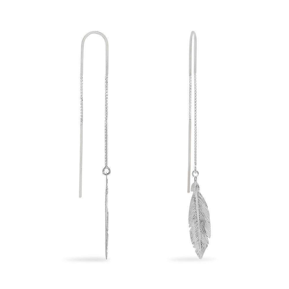 Boucles D'oreilles Pendantes Euriell Argent Blanc -  Femme | Marc Orian