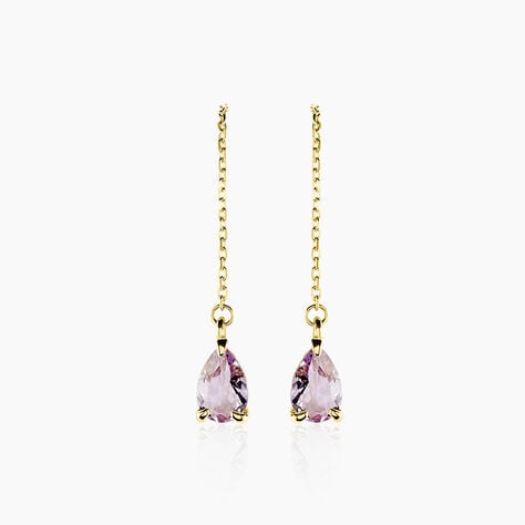 Boucles D'oreilles Pendantes Asteriane Or Jaune Améthyste - Pendantes Femme | Marc Orian