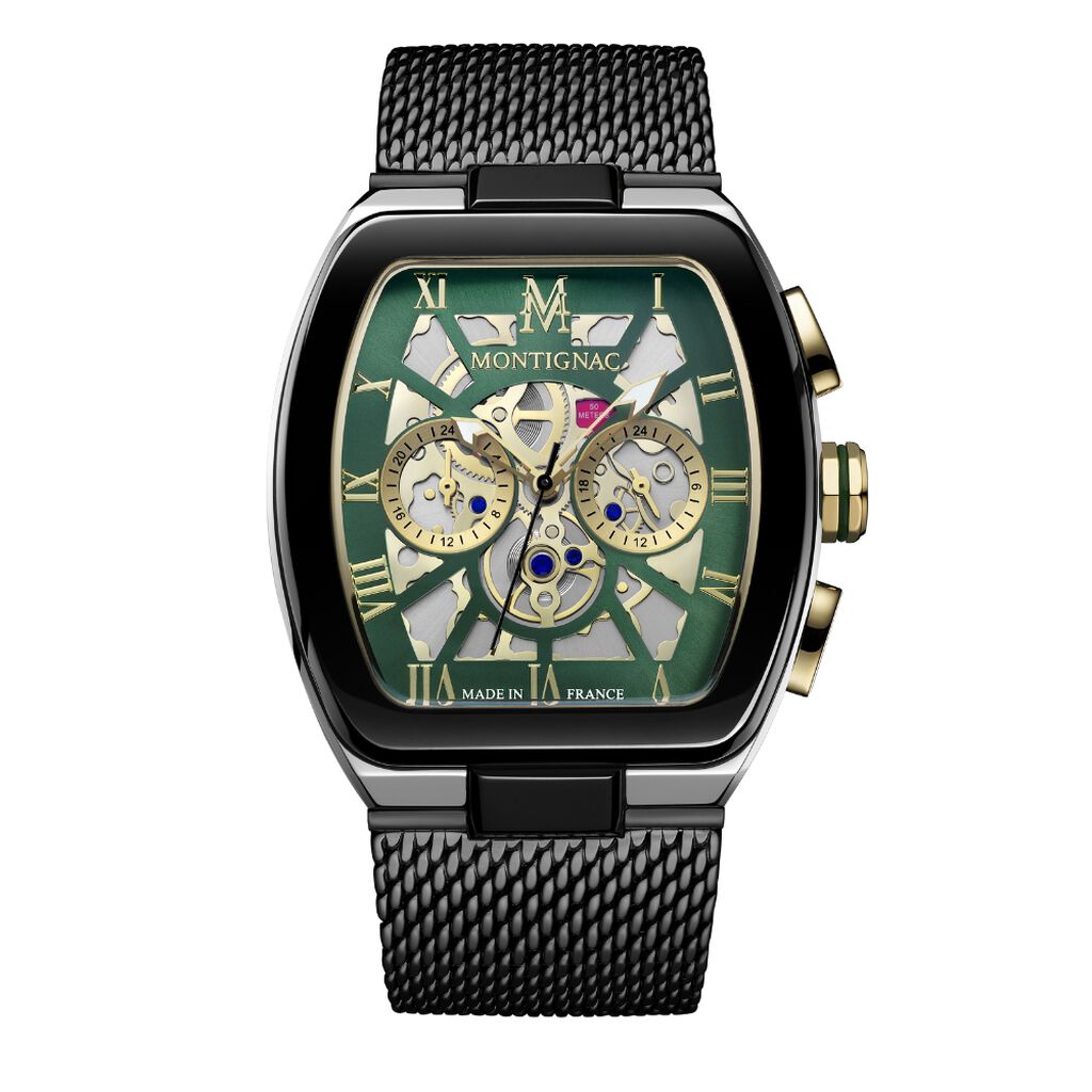 Montre Montignac Tonneau Vert - Montres étanches Homme | Marc Orian