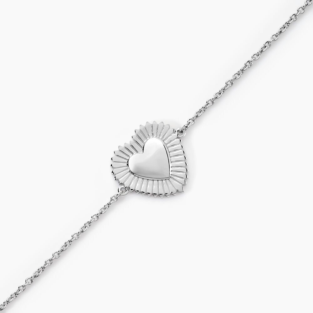 Bracelet Cœur Ardent Argent Blanc - Bracelets chaînes Femme | Marc Orian