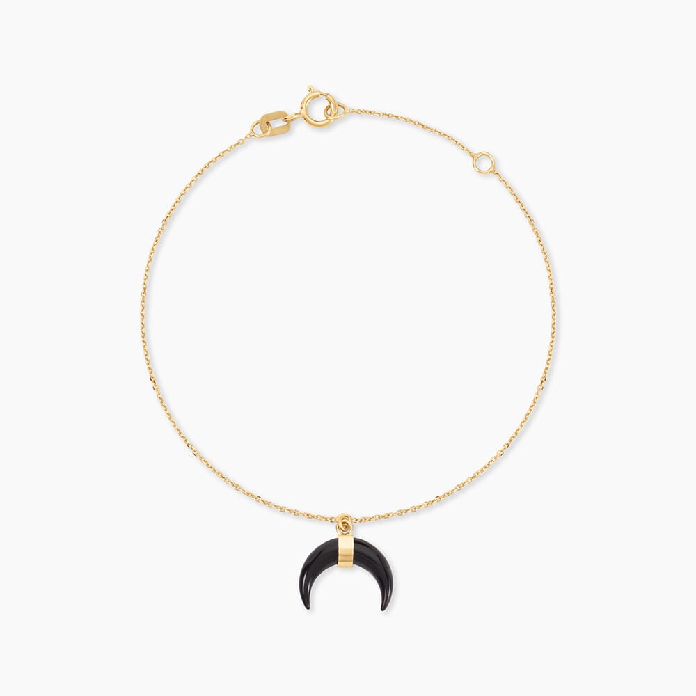 Bracelet Solange Or Jaune Onyx - Bracelets cha&icirc;nes Femme | Marc Orian