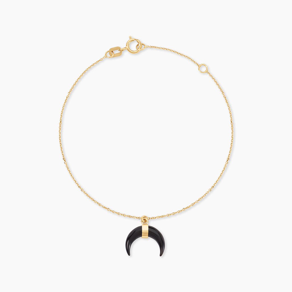 Bracelet Solange Or Jaune Onyx - Bracelets cha&icirc;nes Femme | Marc Orian