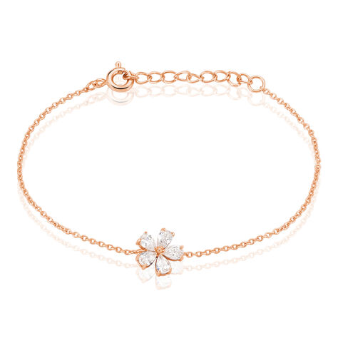 Bracelet Siriana Argent Rose Oxyde De Zirconium - Bracelets chaînes Femme | Marc Orian