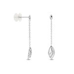 Boucles D'oreilles Pendantes Or Blanc Aatami Diamants - Pendantes Femme | Marc Orian