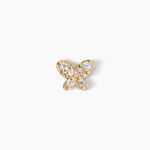 Piercing D'oreille Unitaire Papillion Or Jaune Oxyde De Zirconium - Piercings Femme | Marc Orian