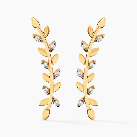 Bijoux D'oreilles Eloiza Or Jaune Oxyde De Zirconium - Piercings d'oreilles Femme | Marc Orian