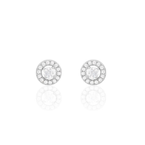 Boucles D'oreilles Puces Star Or Blanc Oxyde De Zirconium - Puces Femme | Marc Orian