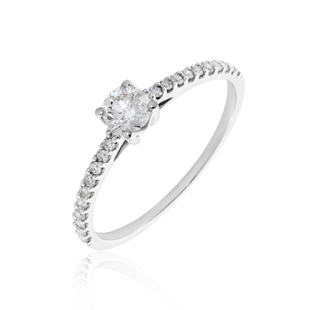 Bague Solitaire Or Blanc Nyala Diamants - Solitaires Femme | Marc Orian