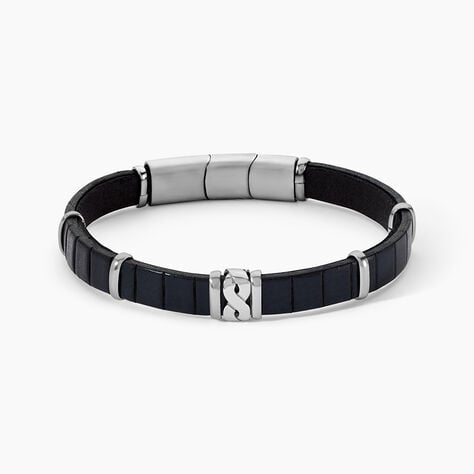 Bracelet Jourdan Chip Cuir Noir - Bracelets cuir Homme | Marc Orian