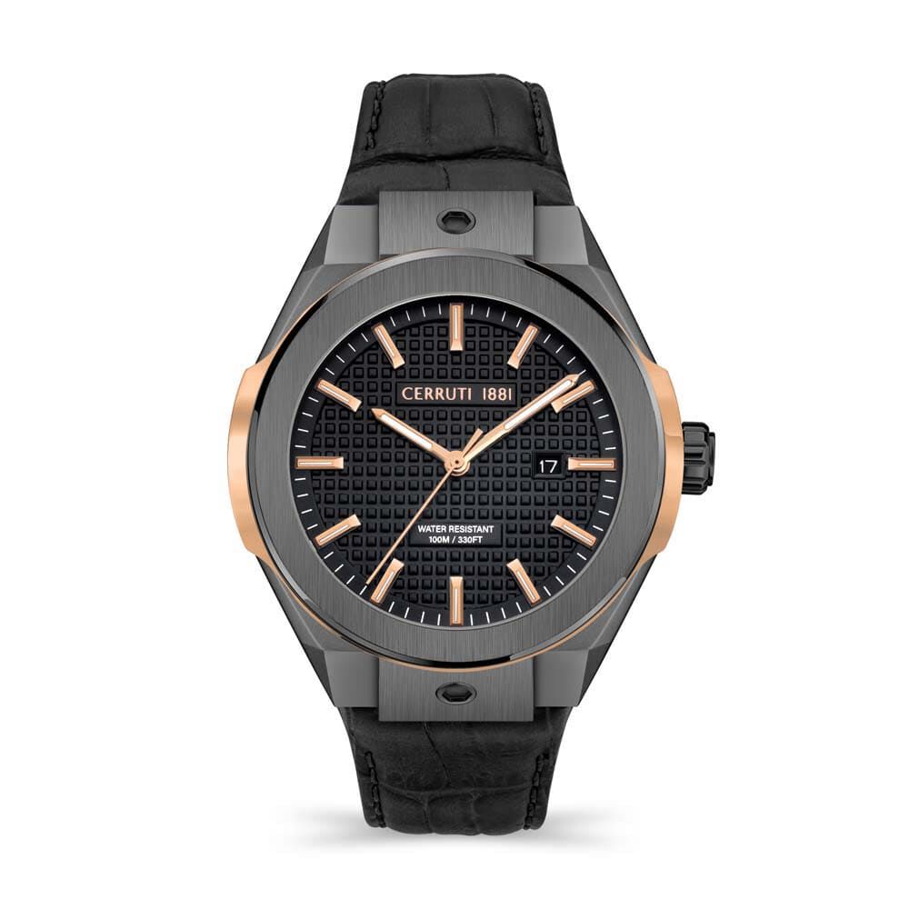 Montre Cerruti Ruscello Slim Noir - Montres étanches Homme | Marc Orian