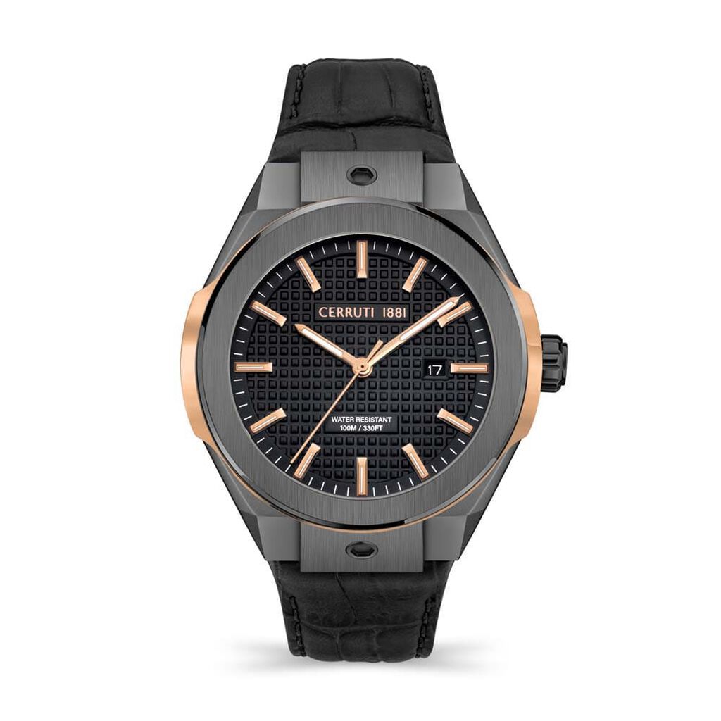 Montre Cerruti Ruscello Slim Noir - Montres étanches Homme | Marc Orian