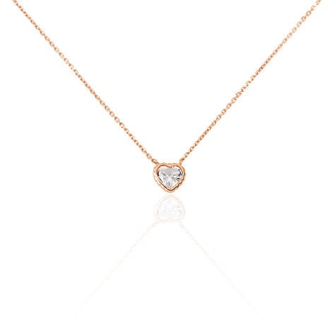 Collier Kadidjatou Or Rose Oxyde De Zirconium - Colliers solitaires Femme | Marc Orian