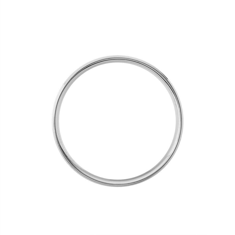Alliance Basile Ruban Plat Or Blanc - Alliances duo Unisex | Marc Orian