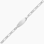 Bracelet Identit&eacute; Anilo Argent Blanc - Gourmettes Enfant | Marc Orian