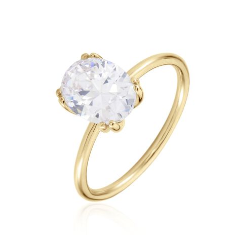 Bague Solitaire Plaqué Or Liber Oxyde De Zirconium - Bagues Solitaire Femme | Marc Orian