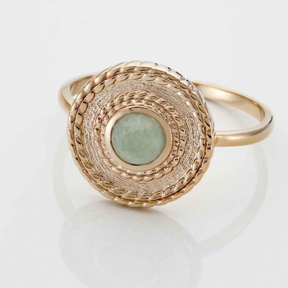 Bague Plaqué Or Jaune Marcia Aventurine - Bagues de promesse Femme | Marc Orian
