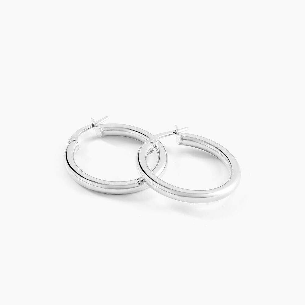 Créoles Argent Blanc Anne - Créoles Femme | Marc Orian