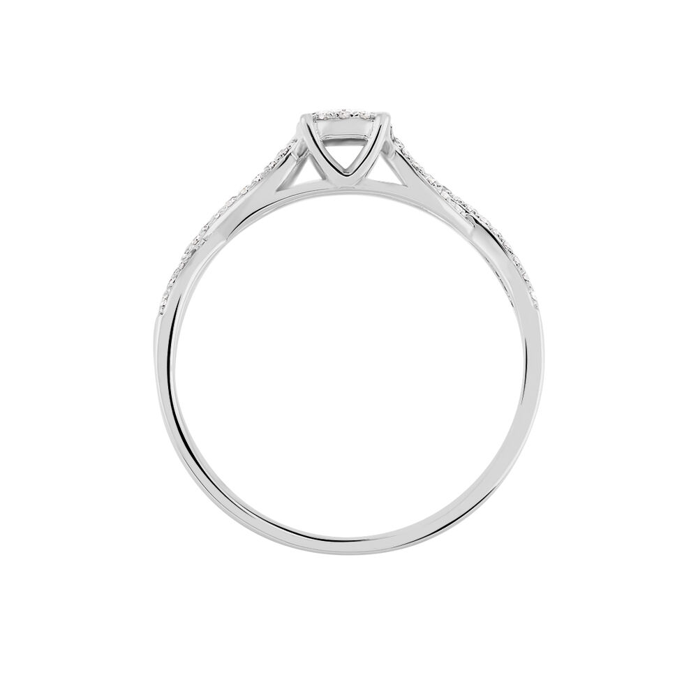 Bague Roseline Or Blanc Diamant - Solitaires Femme | Marc Orian