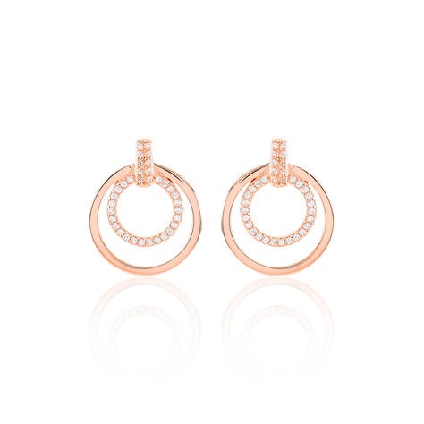 Boucles D'oreilles Pendantes Silvana Argent Rose Oxyde De Zirconium - Pendantes Femme | Marc Orian