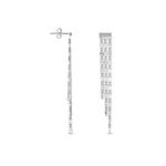 Boucles D'oreilles Pendantes Nissa Argent Blanc - Pendantes Femme | Marc Orian
