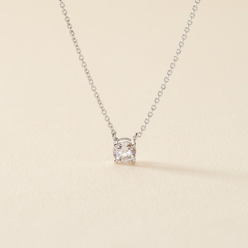 Collier Kariane Argent Blanc Oxyde De Zirconium - Colliers solitaires Femme | Marc Orian