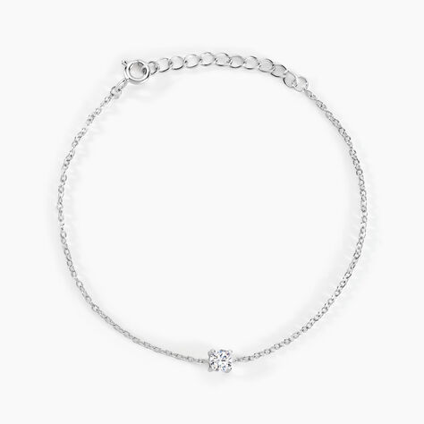 Bracelet Court Argent Blanc Lylwenn Oxyde De Zirconium - Bracelets fantaisie Femme | Marc Orian