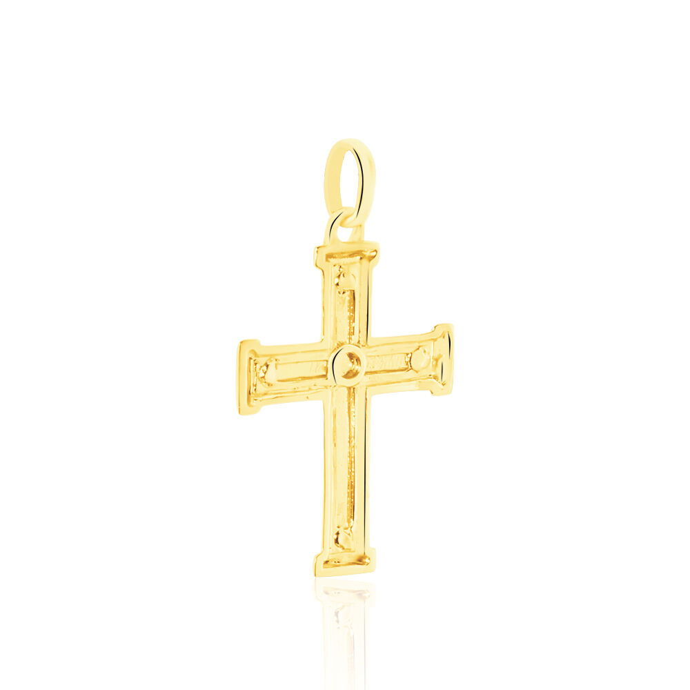 Pendentif Benny Croix Ciselee Or Jaune - Pendentifs Famille | Marc Orian