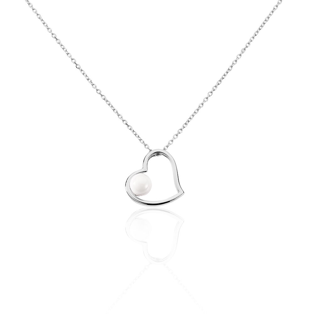 Collier Isalyne Argent Blanc C&eacute;ramique - Colliers avec pierres Femme | Marc Orian