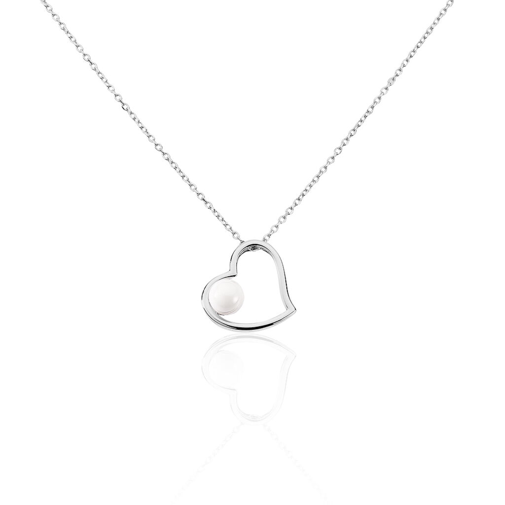 Collier Isalyne Argent Blanc C&eacute;ramique - Colliers avec pierres Femme | Marc Orian
