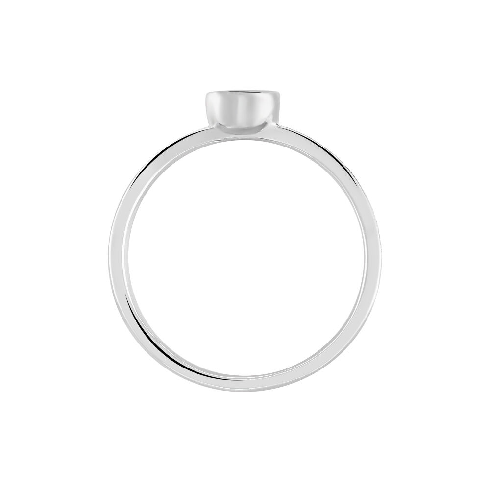 Bague Solitaire Mathylda Argent Blanc Oxyde De Zirconium - Bijoux fantaisie Femme | Marc Orian