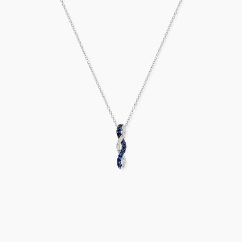 Collier Ligera Or Blanc Saphir Et Diamant - Colliers avec pierres Femme | Marc Orian