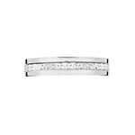 Alliance Fantaisie Diamantee Ruban Plat Or Blanc - Alliances duo Unisex | Marc Orian