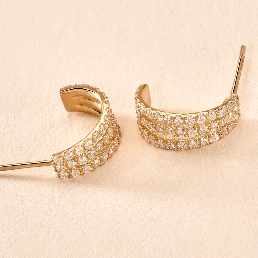 Cr&eacute;oles Oiva Or Jaune Oxyde De Zirconium - Cr&eacute;oles Femme | Marc Orian