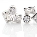 Boucles D'oreilles Puces Argent Duredle Oxydes De Zirconium - Puces Femme | Marc Orian