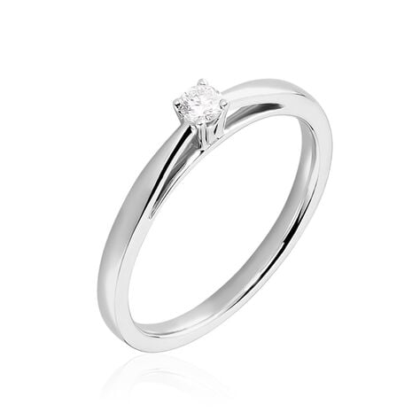 Bague Solitaire Iris Or Blanc Diamant -  Femme | Marc Orian