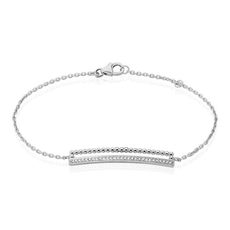 Bracelet Sandi Argent Blanc Oxyde De Zirconium - Bracelets chaînes Femme | Marc Orian