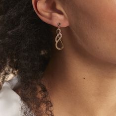 Boucles D'oreilles Pendantes Rajah Plaque Or Jaune Oxyde De Zirconium - Boucles d'oreilles Pendantes Femme | Marc Orian