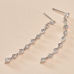 Boucles D'oreilles Pendantes Mascaret Argent Blanc Oxyde De Zirconium - Pendantes Femme | Marc Orian