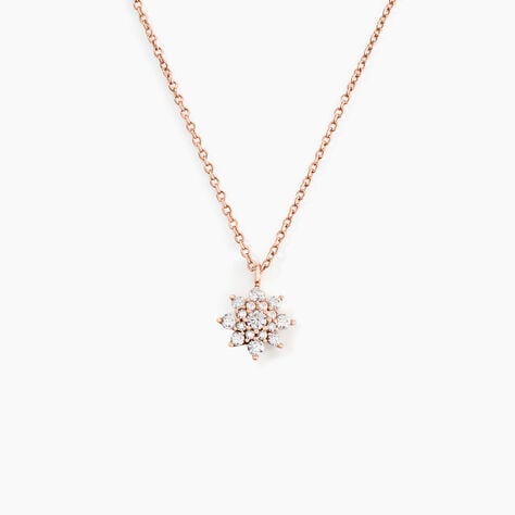 Collier Lorraine Argent Rose Oxyde De Zirconium - Colliers avec pierres Femme | Marc Orian