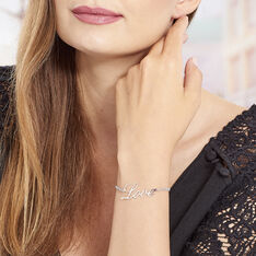 Bracelet Lovina Argent Blanc - Bracelets chaînes Femme | Marc Orian