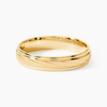 Alliance Fantaisie Sable Demi Jonc Classique Or Jaune - Alliances duo Unisex | Marc Orian