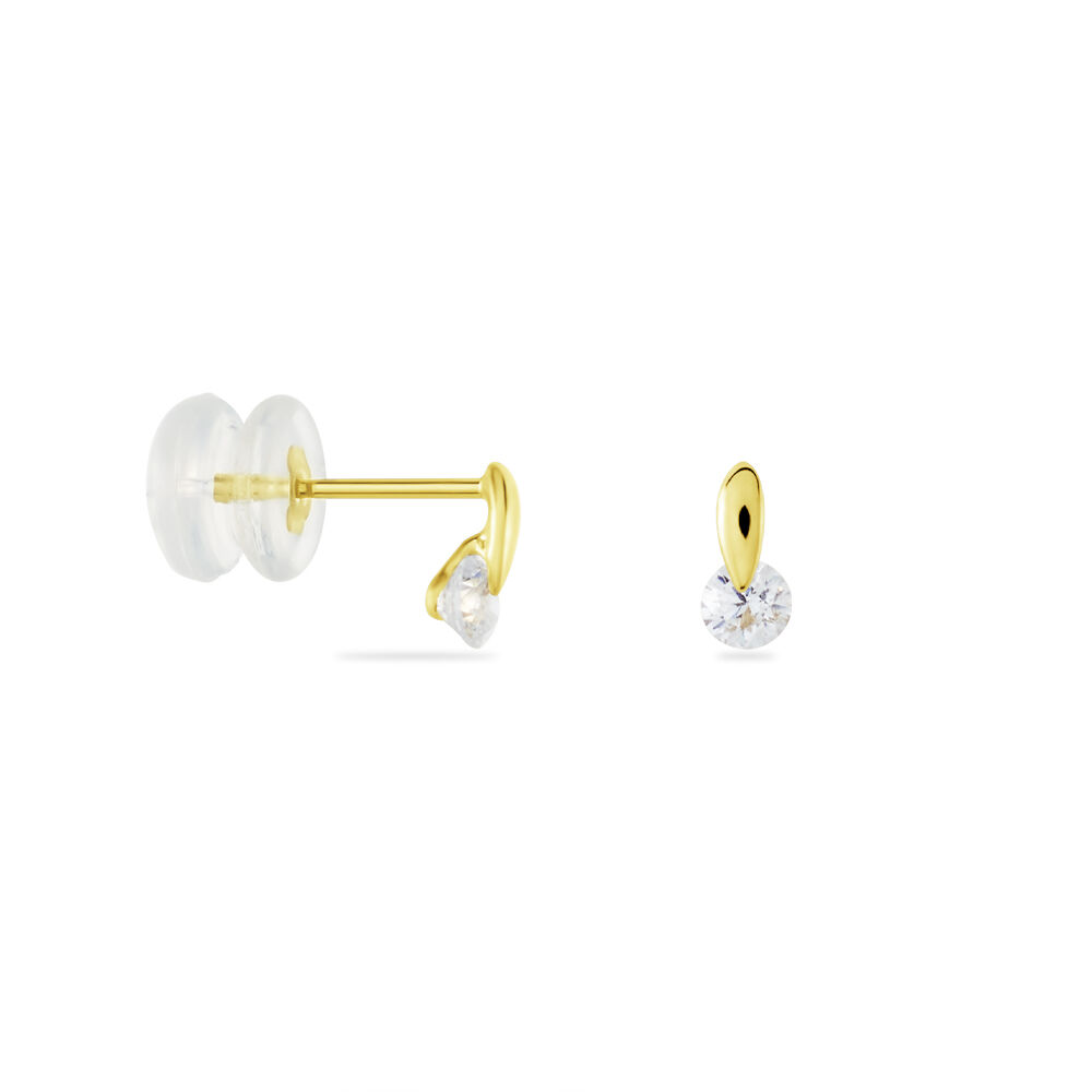 Boucles D'oreilles Pendantes Clementa Or Jaune Oxyde De Zirconium - Pendantes Femme | Marc Orian