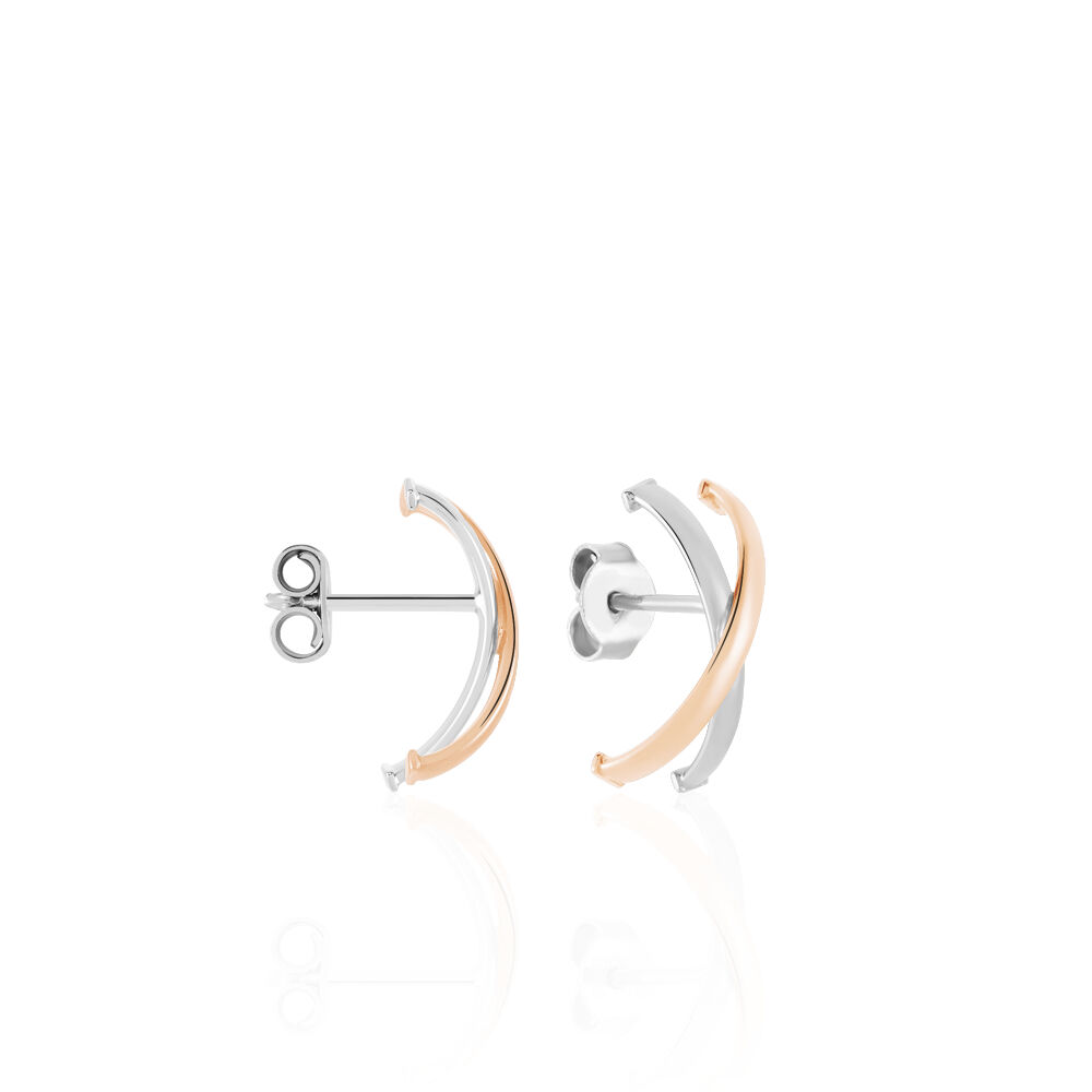 Créoles Bleona Croisees Or Bicolore - Créoles Femme | Marc Orian