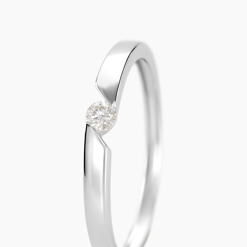 Bague Or Blanc Anilie Diamant - Parures de mariage Femme | Marc Orian