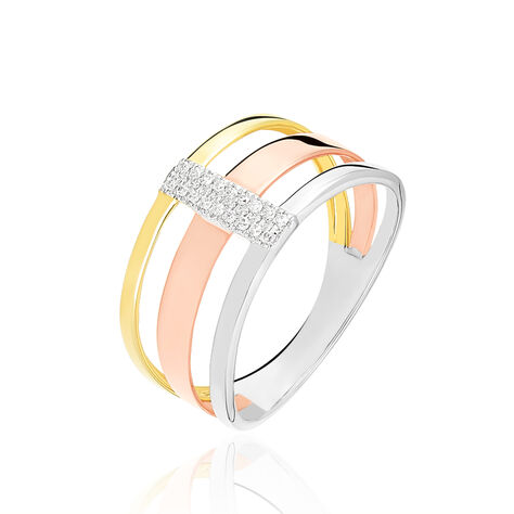 Bague Rainbow Or Tricolore Diamant - Bagues pierres précieuses Femme | Marc Orian