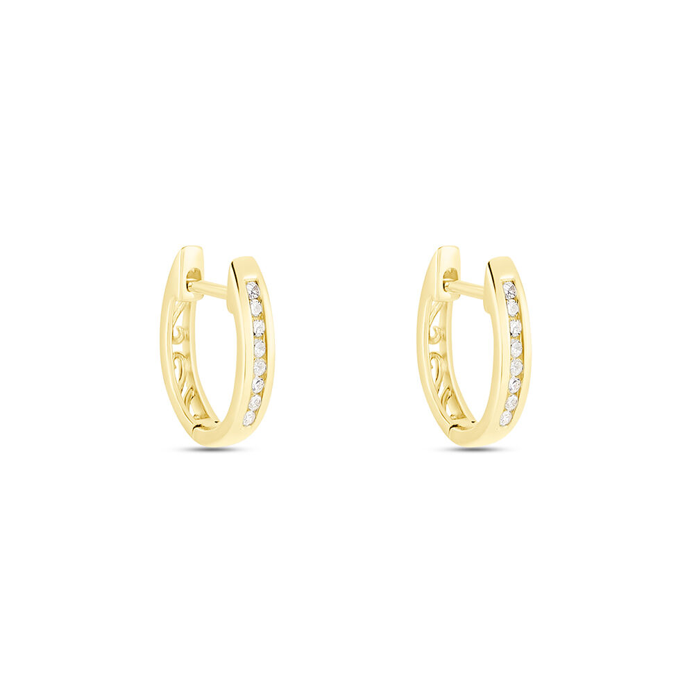 Créoles Or Jaune Aaren Diamants - Créoles Femme | Marc Orian